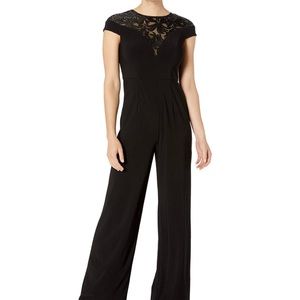 NWT Adrianna Papell Black sequin jumpsuit sz 12